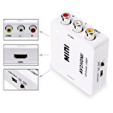 PrimeX PX-1225 AV to HDMI Görüntü Çevirici/Dönüştürücü 720P, 1080P (USB Enerji Kablo Dahil)