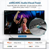 PrimeX PX-8K10 10 Metre 2.1V HDMI Kablo, 8K 2.1V HDMI, 4K 144hz HDMI Kablo, HDR10 / eARC HDMI Kablo