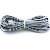 PrimeX PX-KKT150 2CX0.10mmx7 15 Metre ADSL RJ11 Telefon Kablosu Gri, ADSL, VDSL 2 Canlı Kablo