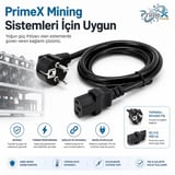 PrimeX PX-P450 5 Metre Lüx Power Kablosu, 3x1.5mm Kalın PSU Mining Power Kablo 5 Metre