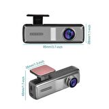 FULLHD 1080p Geniş Açı Gece Görüşlü Akıllı Araç İçi Kamera. WİFİ ARAÇ KAMERASI