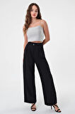Kadın Siyah Kore Model Palazzo Pantolon