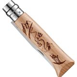 Opinel Inox No 08 Alpine Macera Kayağı Desenli Paslanmaz Çelik Çakı