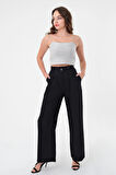 Kadın Siyah Kore Model Palazzo Pantolon