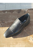 Erkek Mevsimlik Kundura Hakiki Deri  Kauççuk Taban Bağsız