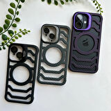 Çerçevesiz karbon Fiber iPhone15 PLUS katlanır Lens standı +kamera koruma lensi hediye
