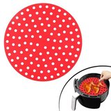 Renkli Isıya Dayanıklı Yıkanılabilir Silikon Fırın Ve Airfryer Yuvarlak Pişirme Matı 23 Cm (3126)
