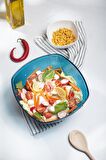 Akrilik Barok Aquamarin Büyük Kare Meyve & Salata Kasesi & Karıştırma Kabı / 3,3 Lt  (CAM DEĞİLDİR)