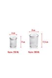 12'li Barok Yuvarlak 2 Boy Kavanoz Seti & Saklama Kabı & Erzak Kabı 6*500 ML,6*250 ML)