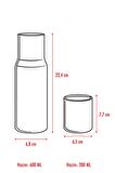 Borosilikat Cam Siyah Başucu Sürahisi & Cam Sürahi * 600 ml