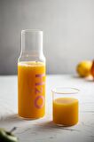 Borosilikat Cam Pembe Başucu Sürahisi & Cam Sürahi * 600 ml
