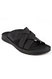 Muya 31318 M Tiger Casual Günlük Siyah Erkek Terlik