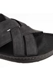 Muya 31318 M Tiger Casual Günlük Siyah Erkek Terlik