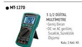 Mt-1270 3 1/2 Dijital Multimetre/Ölçü Aleti; Proskit