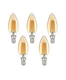 4W Rustik Ampul 2700K (Amber Işık) E14 Duy - 5 ADET
