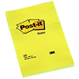 Post-it Yapışkanlı Not Kağıdı Büyük Boy Çizgisiz 100 YP 102x152 Sarı 659