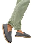 Unisex El Yapımı Triko Espadril GRI