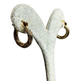 Uretti - İREM 3914 Minimal Burgulu Taşlı Çelik Halka Küpe