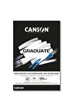 Canson Graduate Black Drawing Paper Siyah Çizim Defteri 120g 20 Yaprak A4