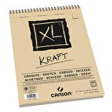 Canson XL Kraft Spiralli Eskiz Defteri 90gr 40 yaprak A3