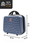 G&D Polo Suitcase Abs Çivit Mavi Seyahat & Makyaj & El Çantası 315.07-CivitMavi