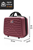 G&D Polo Suitcase Abs Bordo Seyahat & Makyaj & El Çantası 315.21-Bordo