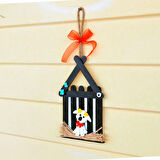 Uretti - Fatma 4830 1354 El Yapımı Köpek Figürlü Dil Çubuklu Duvar Süsü