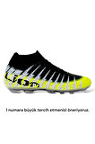 Çoraplı Bilekli Boğazlı Krampon Futbol Ayakkabısı SARI - SİYAH