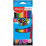 Maped Kuru Boya Karton Kutu Tam Boy Üçgen 12 Renk 183212