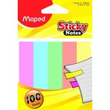 Maped 758210 Yapışkanlı İndeks 5 Li 100 Yaprak Ayraç 15X76 Mm 5 Renk (12 Paket)