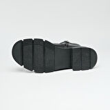 Hakiki Deri Fermuarlı Kadın Bot 