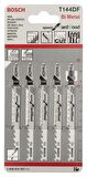 Bosch - Hızlı Kesim Serisi Sert Ahşap İçin T 144 DF Dekupaj Testeresi Bıçağı - 5'Li Paket