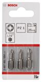 Bosch - Extra Hard Serisi Vidalama Ucu PZ 1*25 mm 3'lü