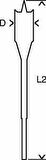 Bosch SCS Yaprak Ahşap Matkap Ucu HEX 25*152mm - 2608595494