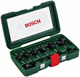 Bosch Karışık Freze Ucu Seti Şaftlı 8 mm 12 Parça