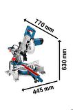 Bosch Gcm 800 Sj Kızaklı 216 Mm Gönye Kesme Makinası