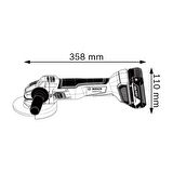 Bosch Professional GWS 18V-10 Taşlama ( 2x5.0Ah L-Boxx 125 mm ) - 06019j4004