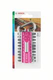 Bosch - 21 Parça Yaylı Kancalı Vidalama(Pembe)