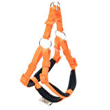 PETLOVEBUTİK Konforlu Dokumadan El Yapımı Ronin Model Köpek Göğüs Tasması S-1,5x40-45cm - Orange