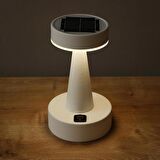 Reyo Galaksi Güneş Enerjili Solar Masa Lambası Beyaz 21x12cm