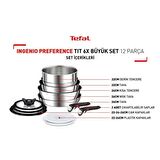 Tefal Titanium Ingenio 6X 12 Parça Titanyum Tencere Seti