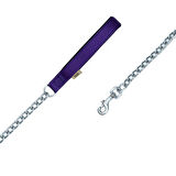 PETLOVEBUTİK Konforlu Dokumadan El Yapımı Zincirli Köpek Gezdirme Kayışı 4,5x80cm - Purple