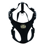 PETLOVEBUTİK Havalı Dokumadan El Yapımı Köpek Göğüs Tasması L-2,5x65-75cm - Black