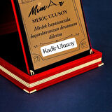 Mimar Temalı Kişiye Özel Plaket - Kadife Kutulu