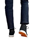 Outdoor Bot Ayakkabı Kışlık Dayanıklı Sağlam Taban Bağcıklı SİYAH - TURUNCU