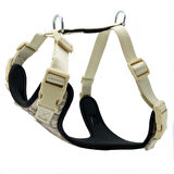 PETLOVEBUTİK Havalı Dokumadan El Yapımı Köpek Göğüs Tasması XL-1,5x70-80cm - KHAKI