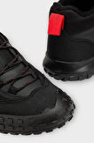 Deri Görünümlü Erkek Trekking & Outdoor Bot Ayakkabı SİYAH - KIRMIZI