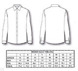 GÖĞSÜ PUANLI TÜL GARNİLİ FIRFIRLI UZUN KOLLU 23 NİSAN KIZ ÇOCUK OKUL GÖMLEĞİ - BEYAZ GÖMLEK