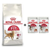 Royal Canin Fit 32  Kuru Kedi Maması 2 Kg + 2 Adet Yaş Mama Hediye