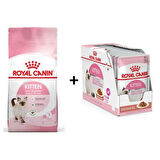 Royal Canin Kitten Yavru Kuru Kedi Maması 10 Kg + 12 Adet Royal Canin Kitten Instinctive Gravy Yaş Kedi Maması 85 gr